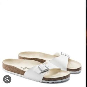 Women's White Slide Sandals NWOT